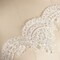 1 Yard Ivory Wiring Detailed Edging Beaded Scalloped Lace Trim for Bridal Veils and Wedding Dresses 4.5 Inch